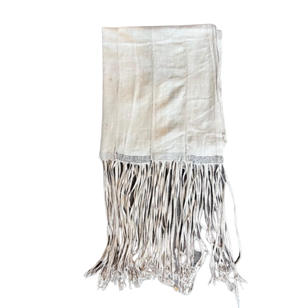 Vintage Beige Fabric with Tassels