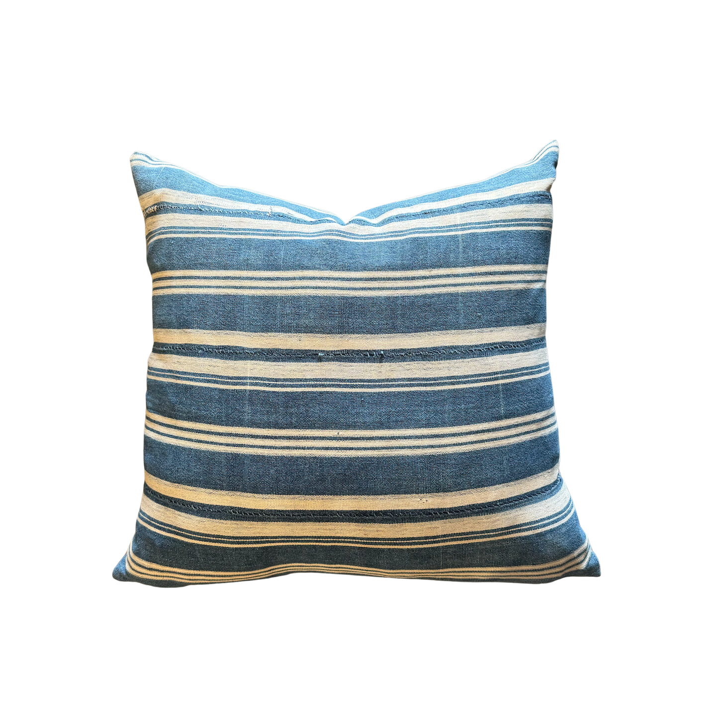 Horizontal Blue Stripe Pillow