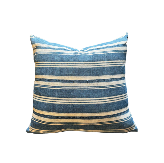 Horizontal Blue Stripe Pillow