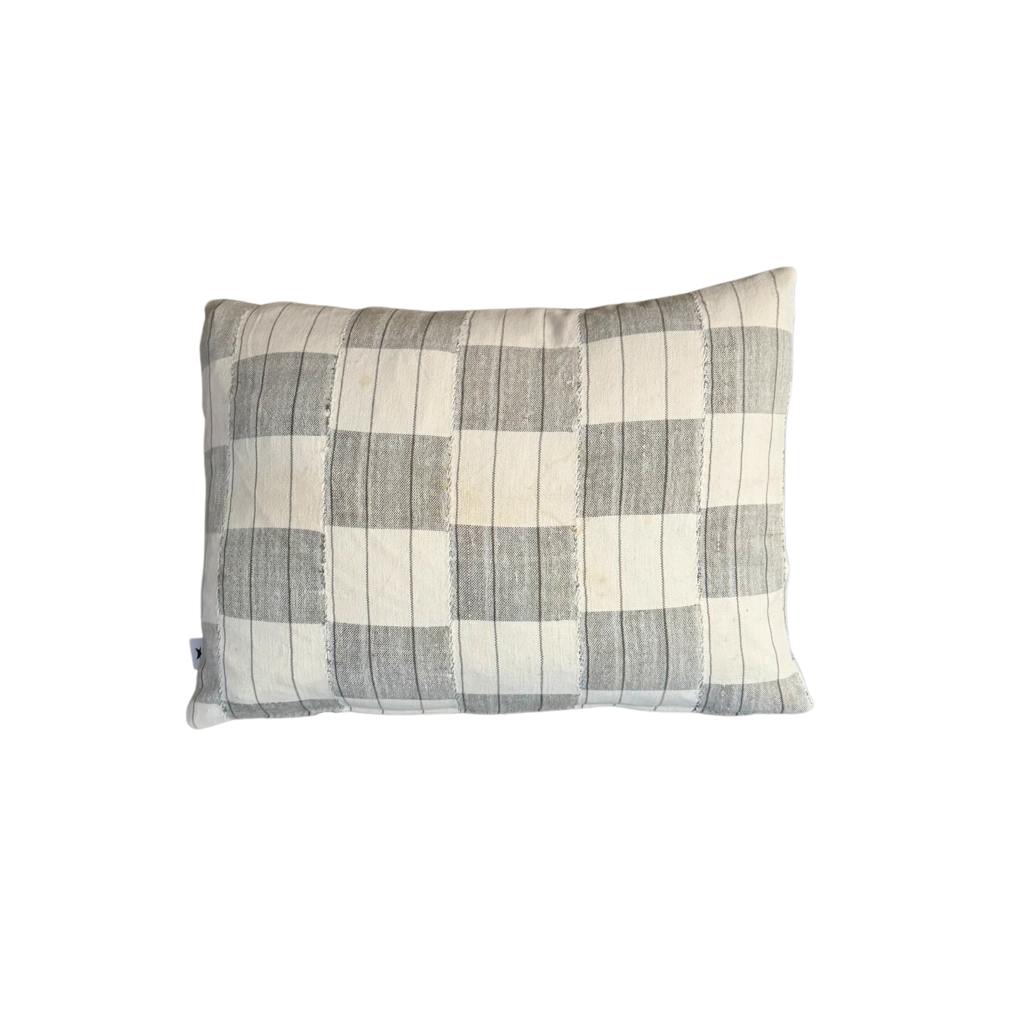 Grey Checkered Pillow