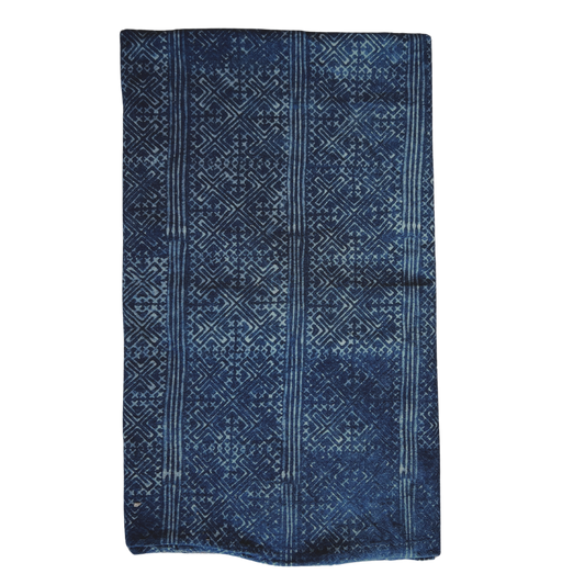 Vintage Navy Batik Throw