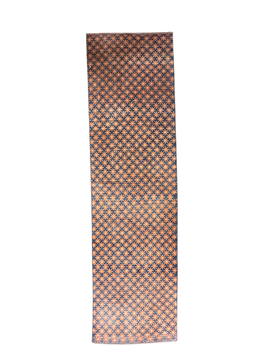 Vintage Orange and Navy Pattern Runner