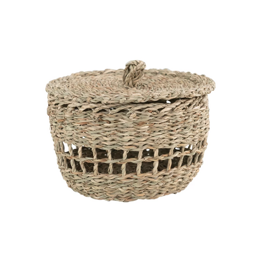 Seagrass Lidded Basket