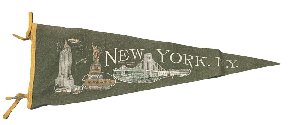 Vintage New York Felt Flag